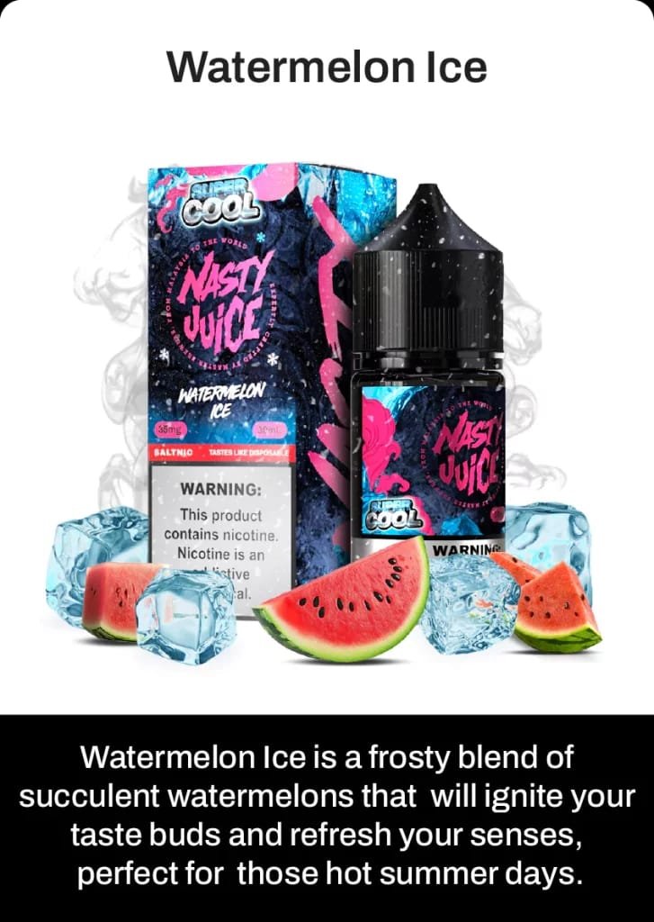 NASTY SUPER COOL 30ML Nicotine Salt E-Liquid (35MG & 50MG) | Ice Flavors Vape Juice